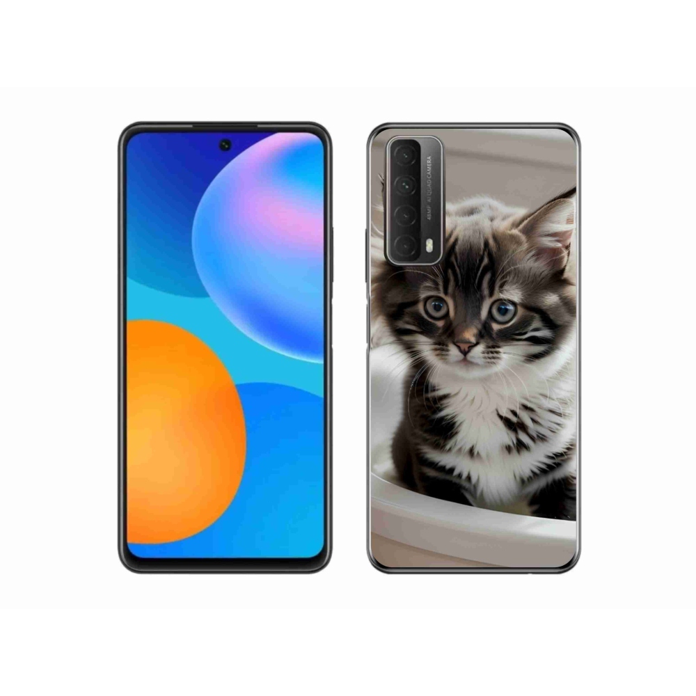Gelový kryt mmCase na Huawei P Smart (2021) - zvědavé kotě