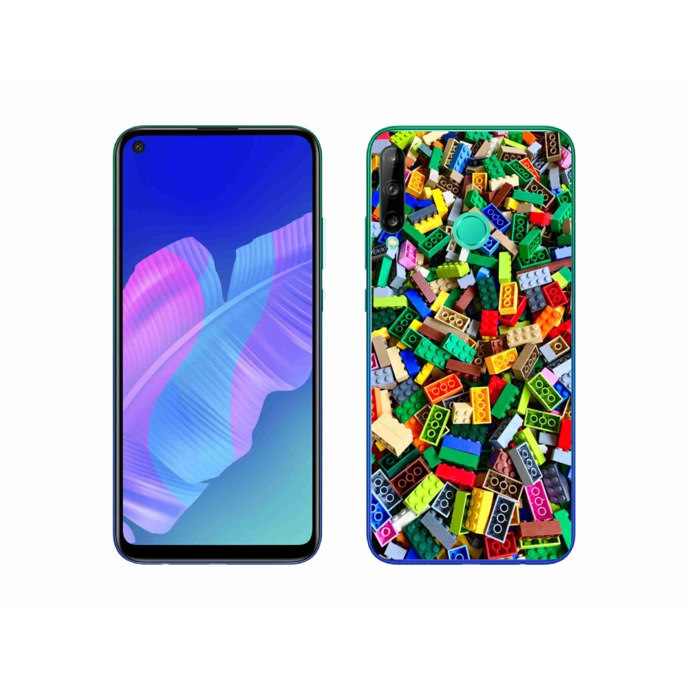 Gelový kryt mmCase na Huawei P40 Lite E - barevné stavební kostky