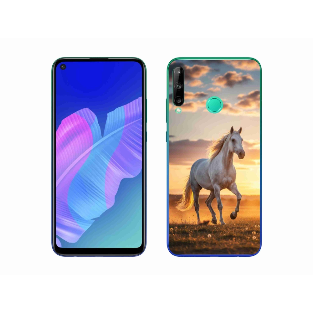 Gelový kryt mmCase na Huawei P40 Lite E - běžící bílý kůň 2