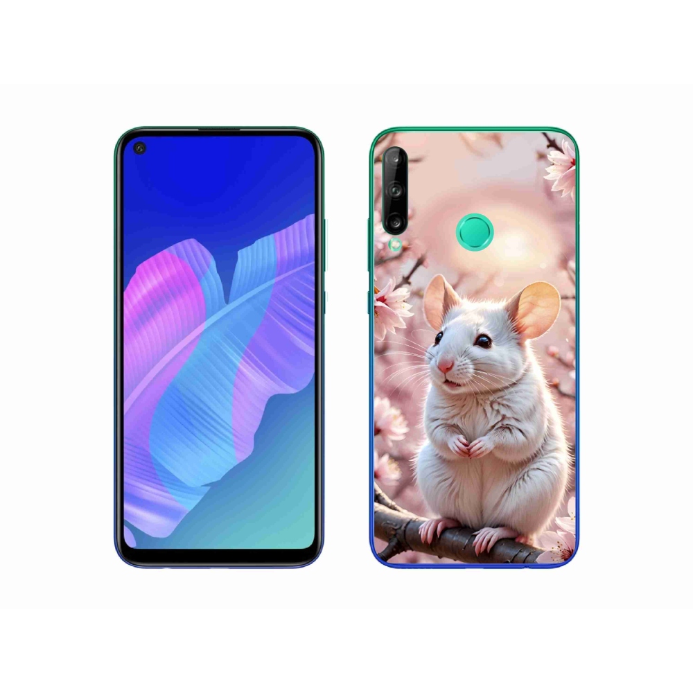 Gelový kryt mmCase na Huawei P40 Lite E - bílá myš na větvi