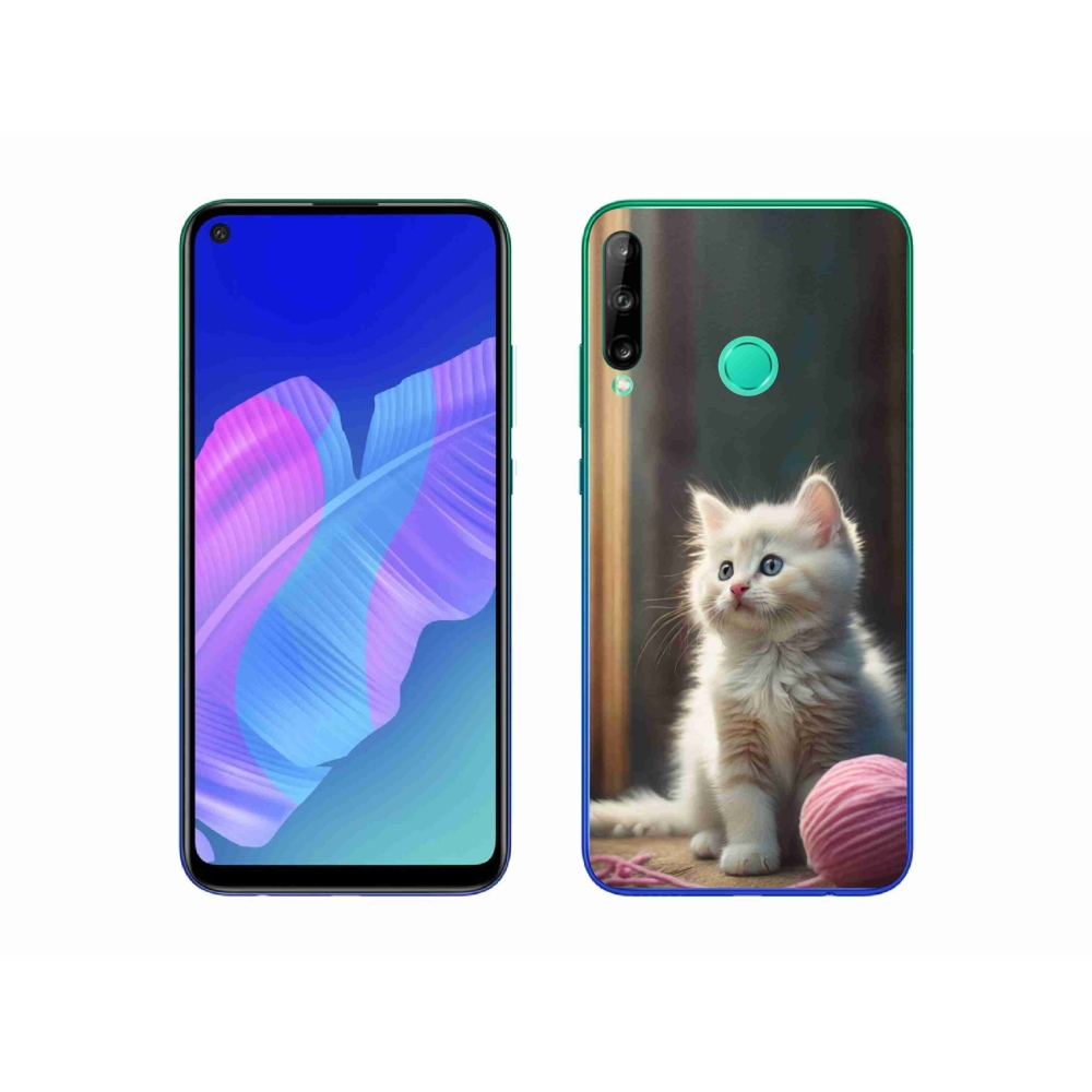 Gelový kryt mmCase na Huawei P40 Lite E - bílé kotě 2