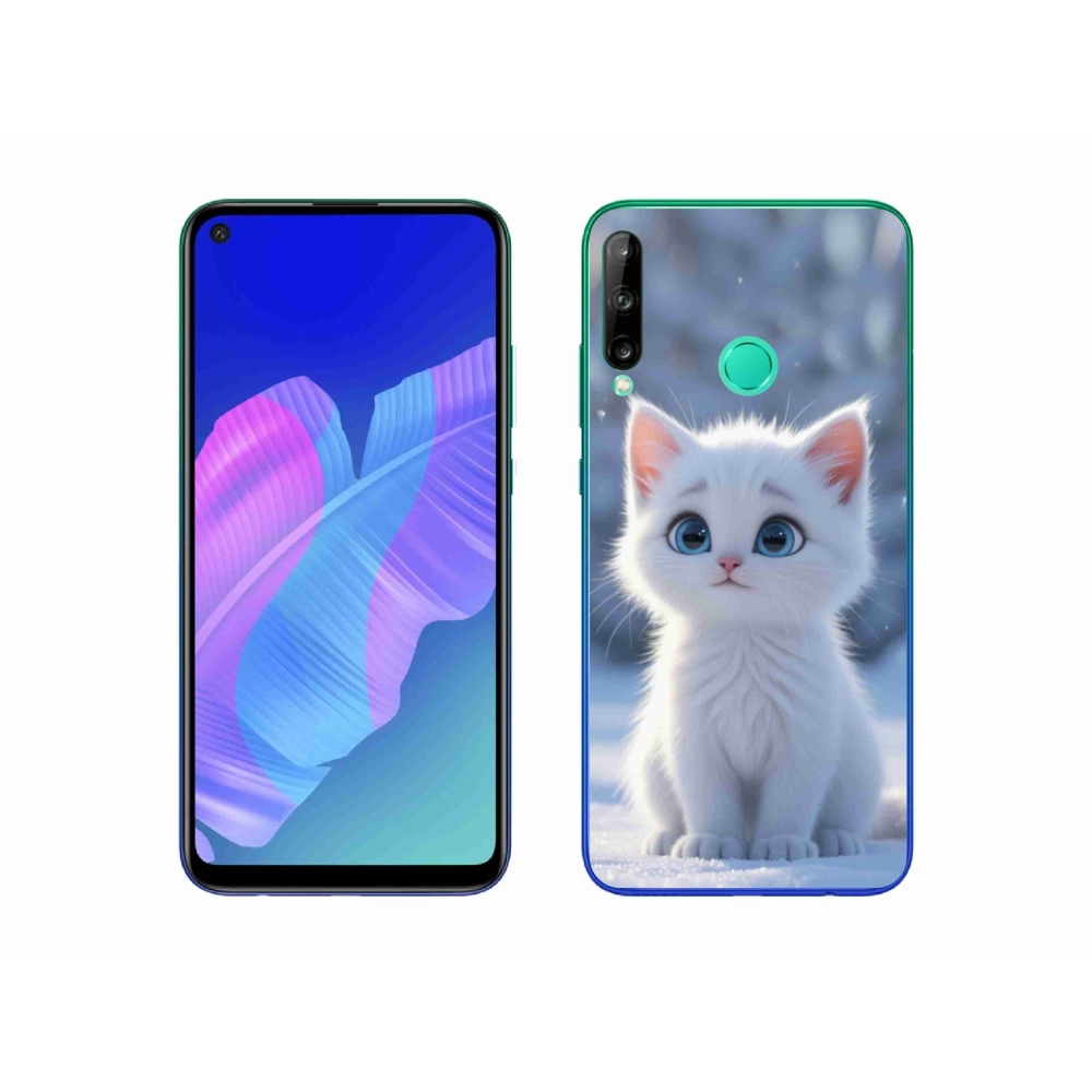 Gelový kryt mmCase na Huawei P40 Lite E - bílé kotě 3