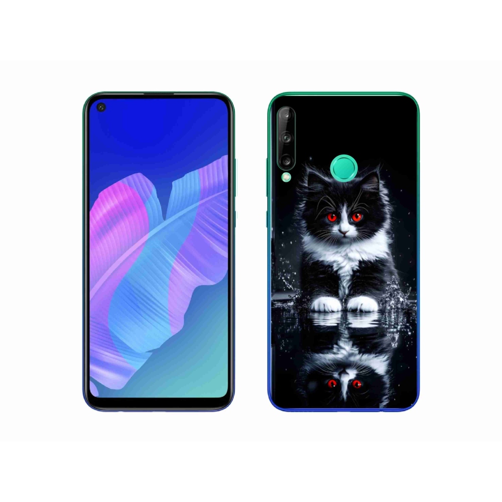 Gelový kryt mmCase na Huawei P40 Lite E - černobílé kotě