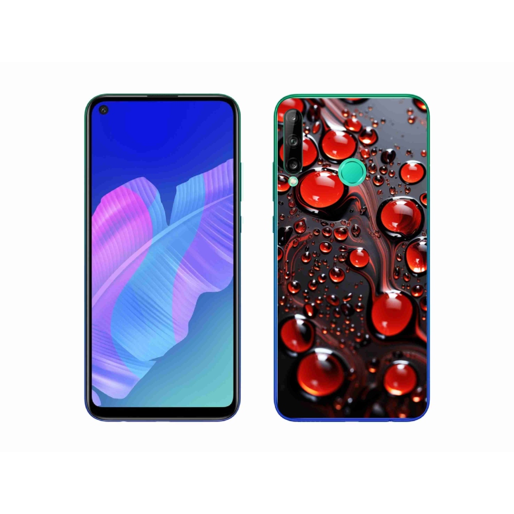 Gelový kryt mmCase na Huawei P40 Lite E - červené kapky 2