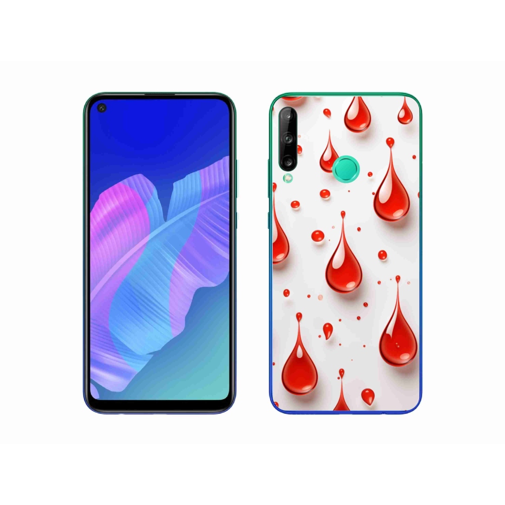 Gelový kryt mmCase na Huawei P40 Lite E - červené kapky