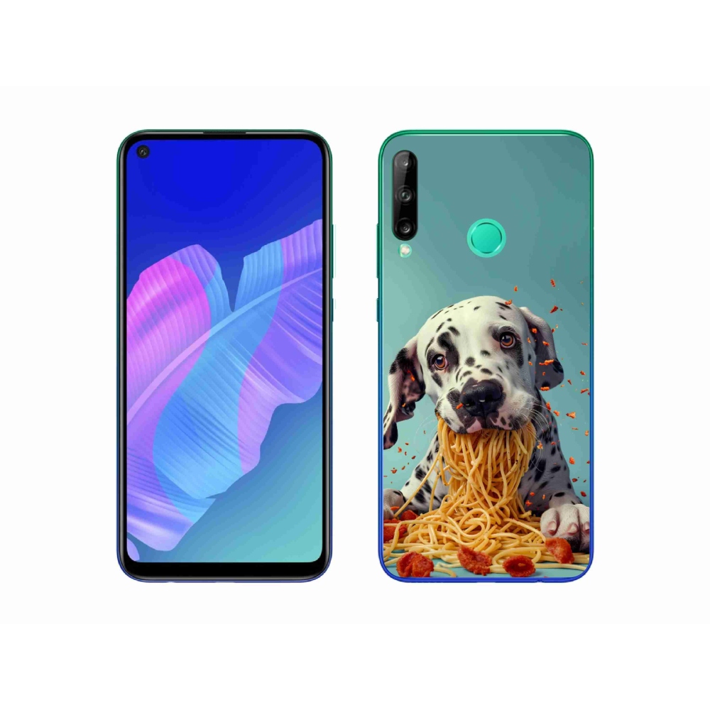 Gelový kryt mmCase na Huawei P40 Lite E - dalmatin a špagety