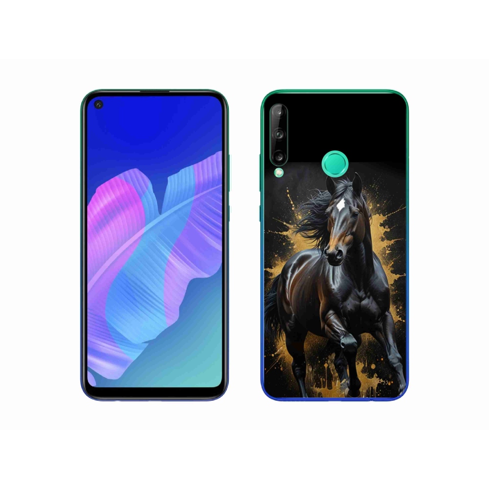Gelový kryt mmCase na Huawei P40 Lite E - elegantní černý hřebec
