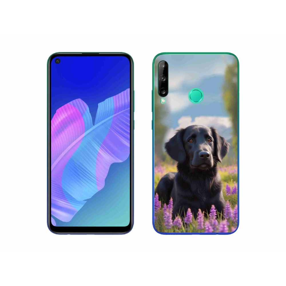 Gelový kryt mmCase na Huawei P40 Lite E - elegantní černý retrívr