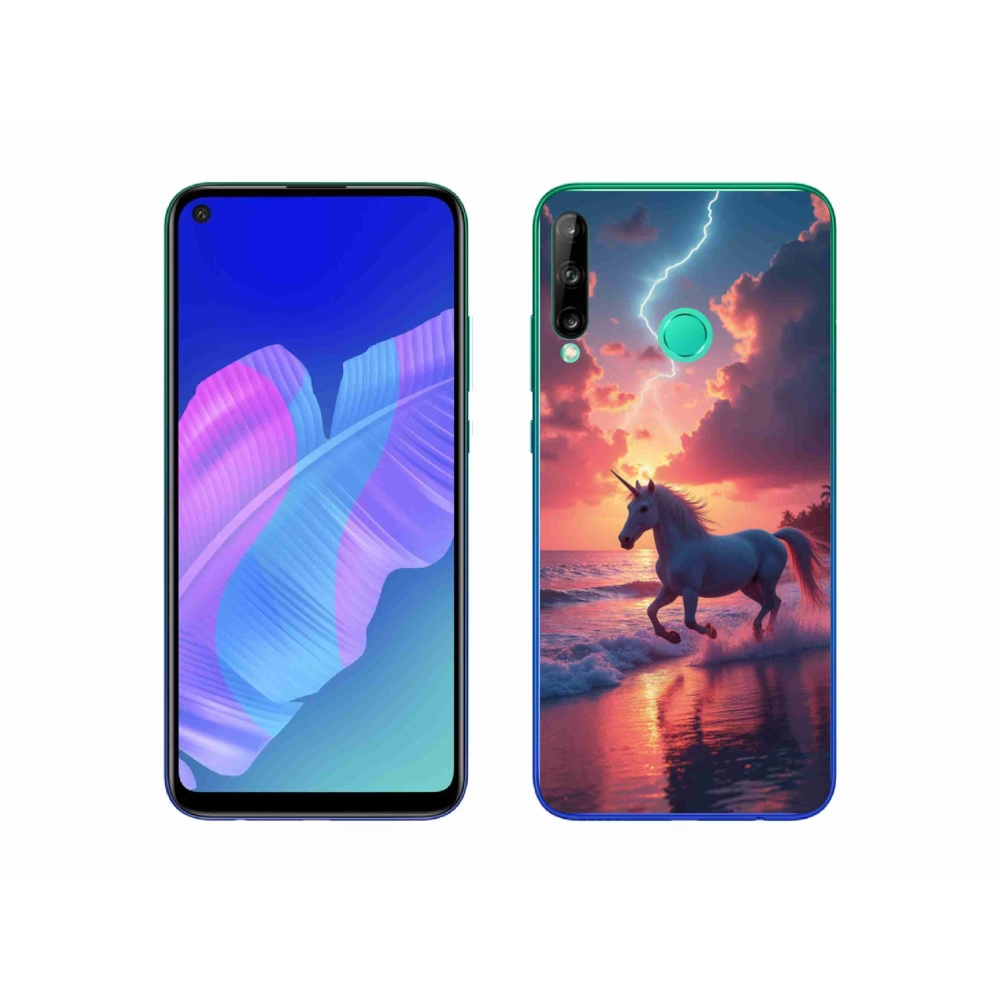 Gelový kryt mmCase na Huawei P40 Lite E - jednorožec na pláži