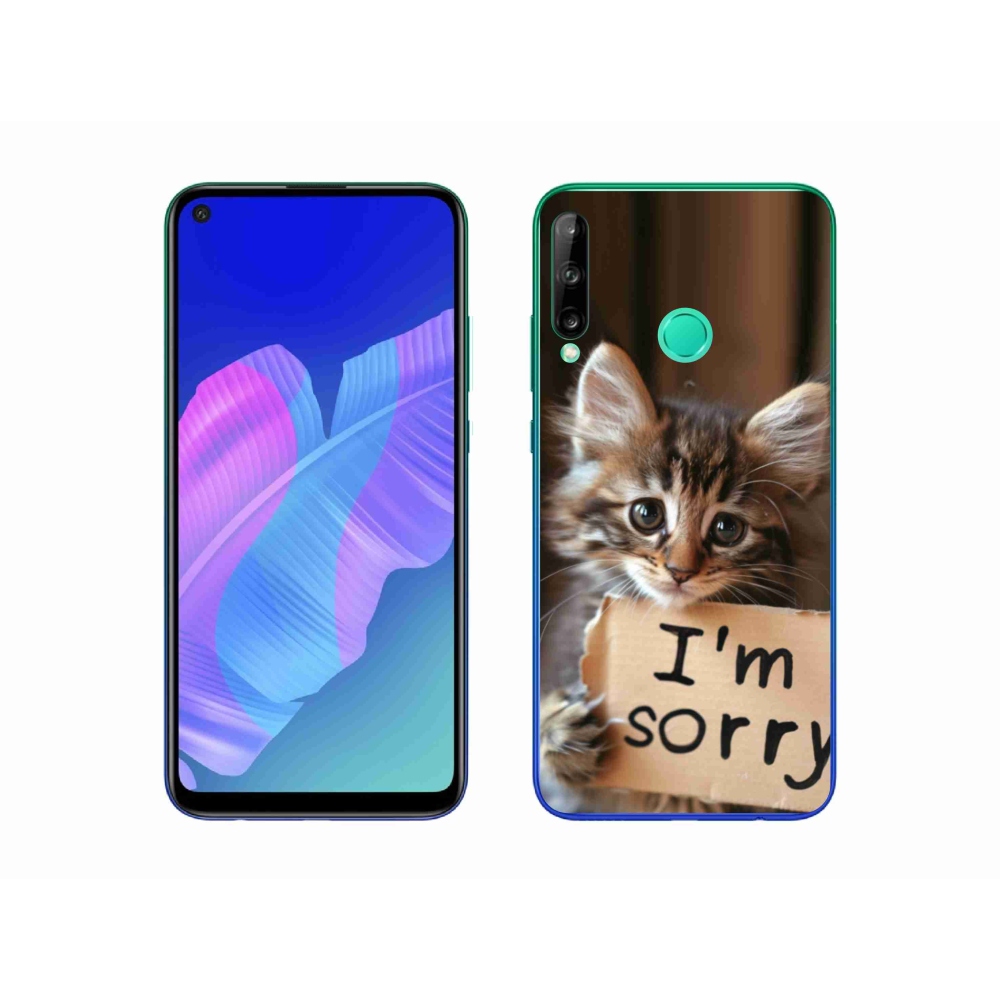 Gelový kryt mmCase na Huawei P40 Lite E - kočíčí omluva
