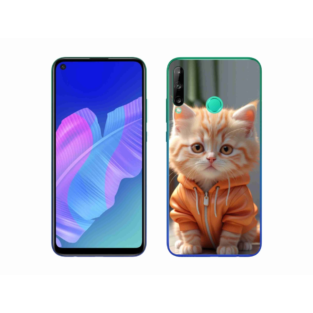 Gelový kryt mmCase na Huawei P40 Lite E - kotě v mikině