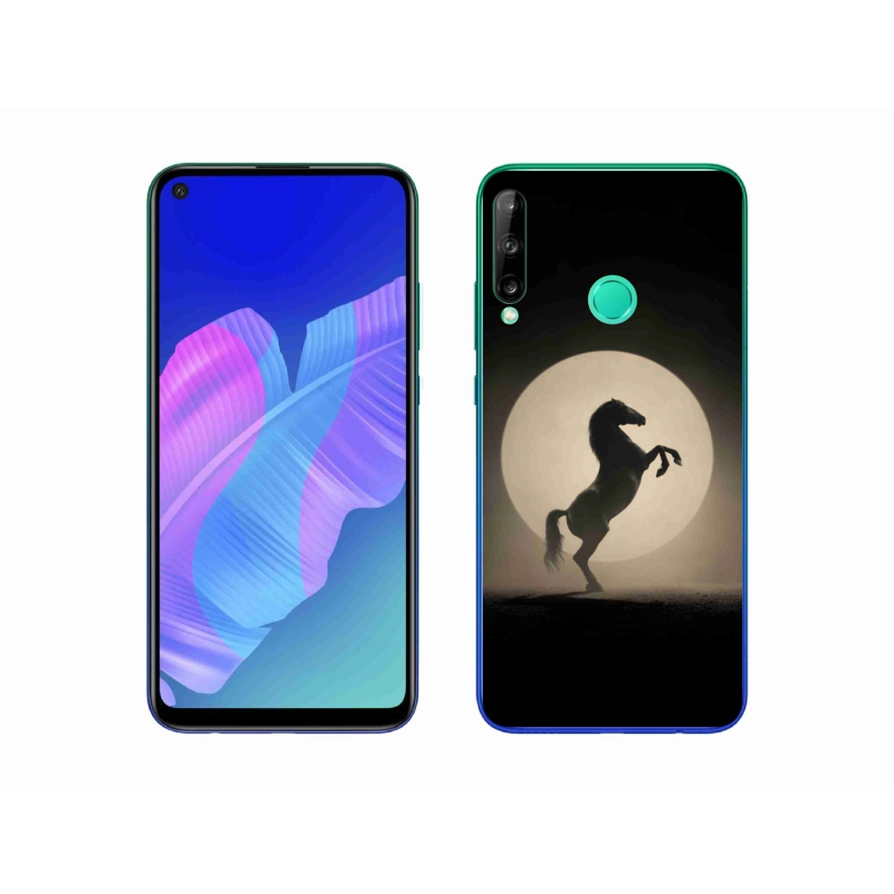 Gelový kryt mmCase na Huawei P40 Lite E - kůň v siluetě