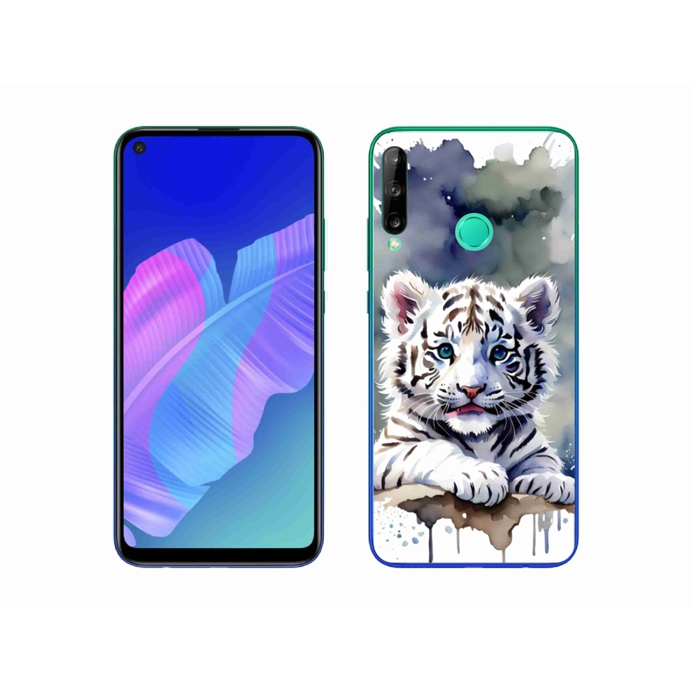 Gelový kryt mmCase na Huawei P40 Lite E - mládě bílého tygra