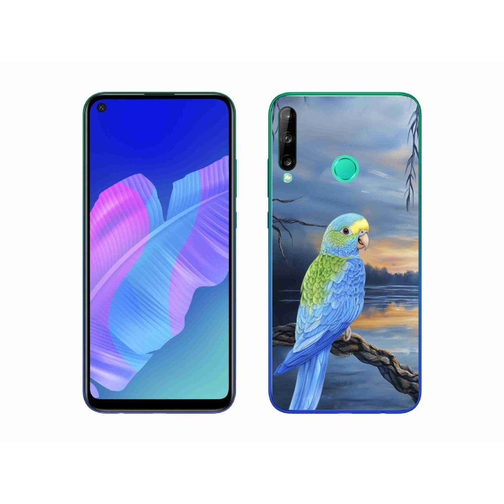 Gelový kryt mmCase na Huawei P40 Lite E - modrý papoušek