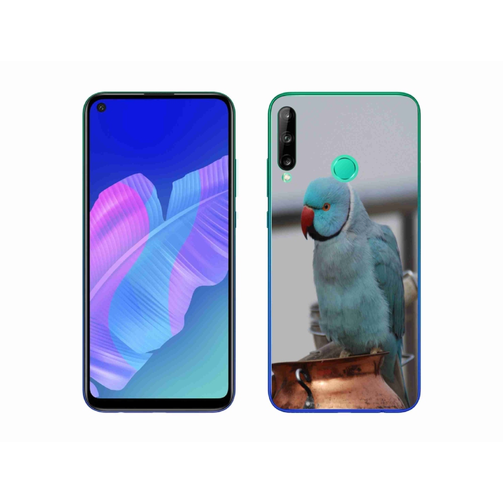 Gelový kryt mmCase na Huawei P40 Lite E - papoušek alexandr modrý