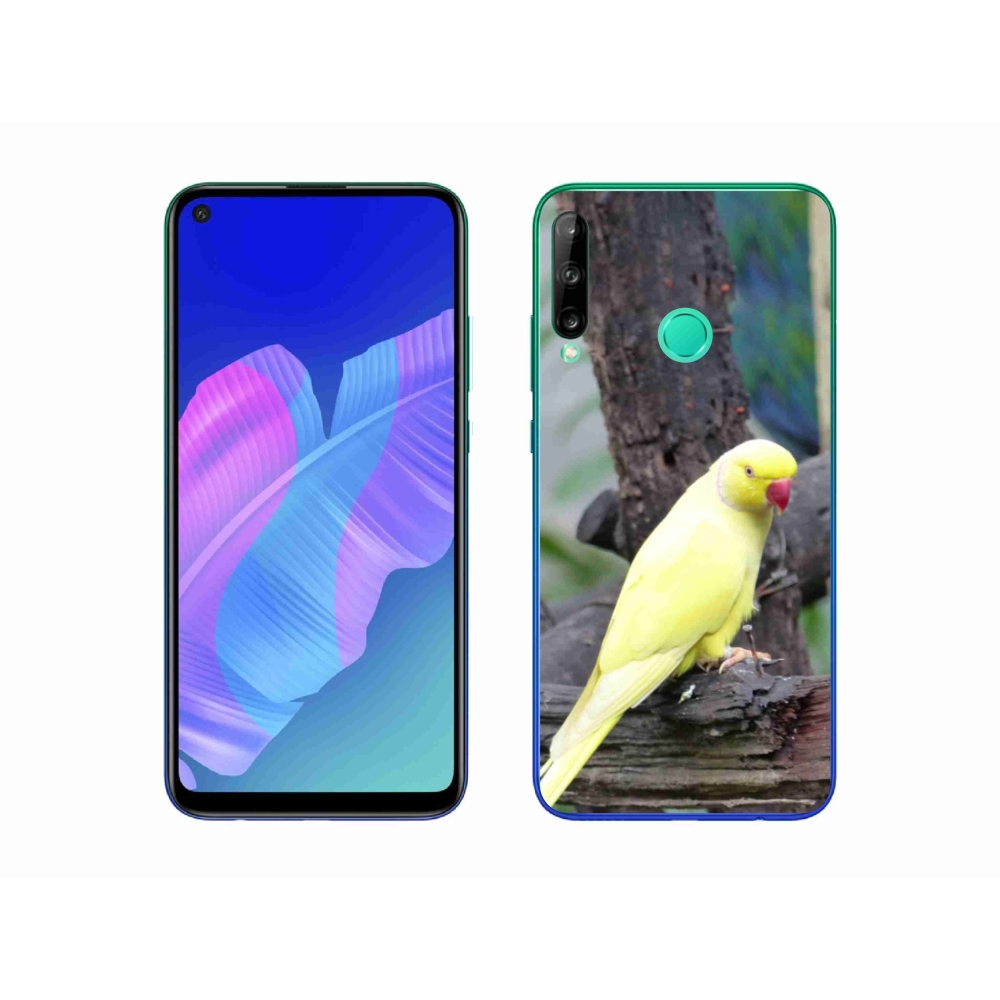 Gelový kryt mmCase na Huawei P40 Lite E - papoušek alexandr žlutý