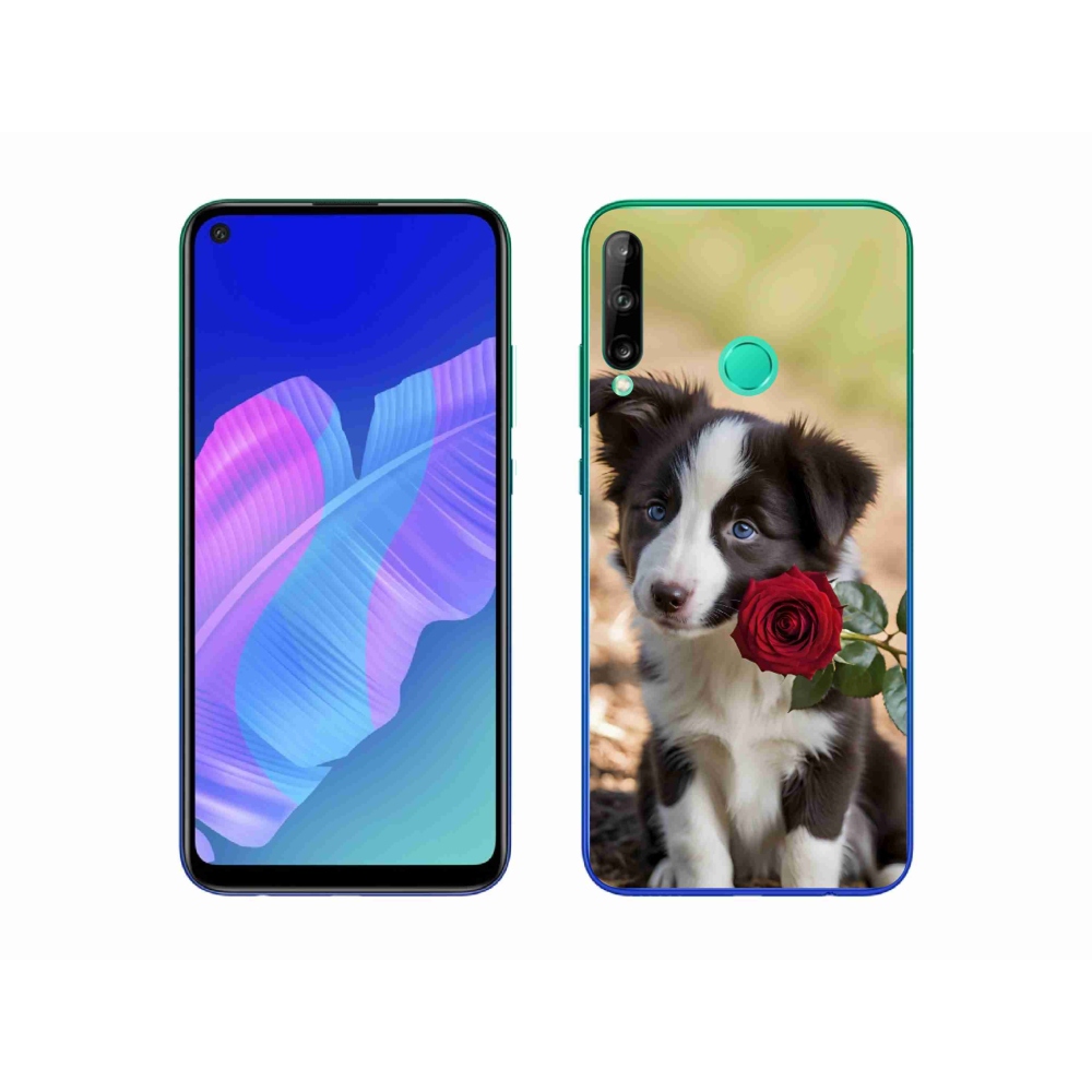 Gelový kryt mmCase na Huawei P40 Lite E - roztomilá border kolie s růží