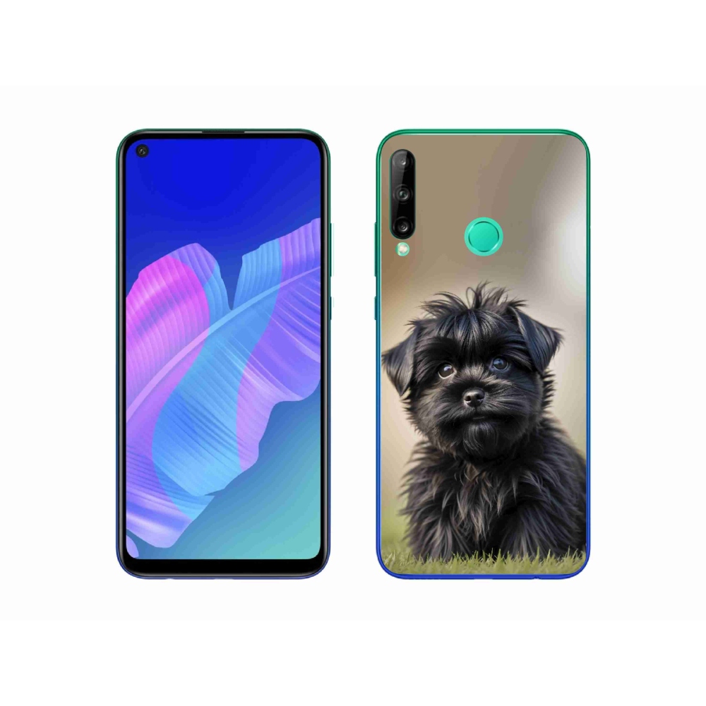 Gelový kryt mmCase na Huawei P40 Lite E - roztomilý černý pejsek
