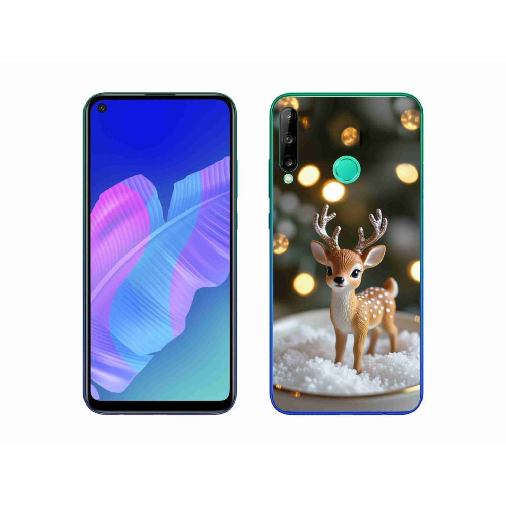 Gelový kryt mmCase na Huawei P40 Lite E - roztomilý vánoční jelen