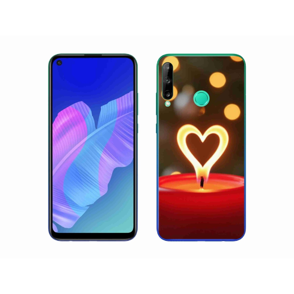 Gelový kryt mmCase na Huawei P40 Lite E - srdce z plamene