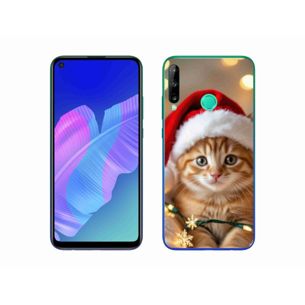 Gelový kryt mmCase na Huawei P40 Lite E - vánoční kotě