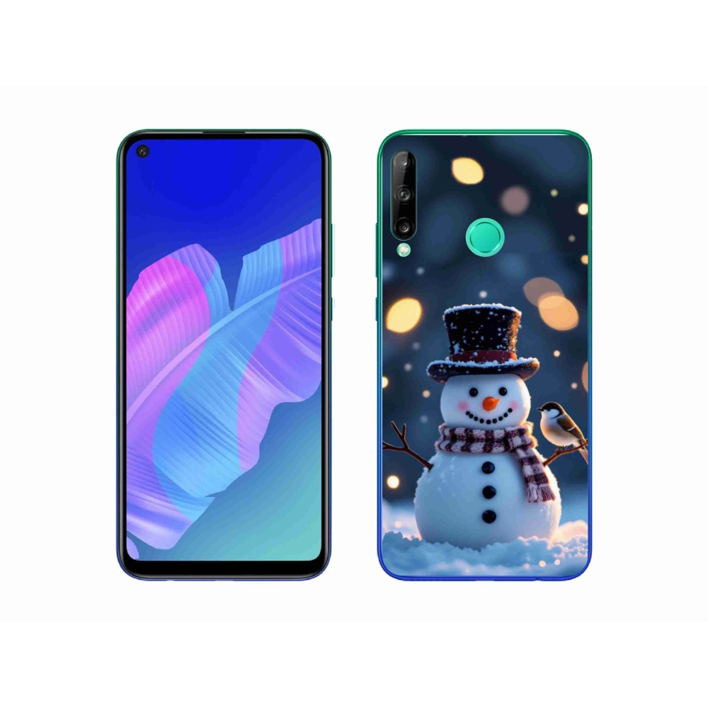Gelový kryt mmCase na Huawei P40 Lite E - vánoční sněhulák