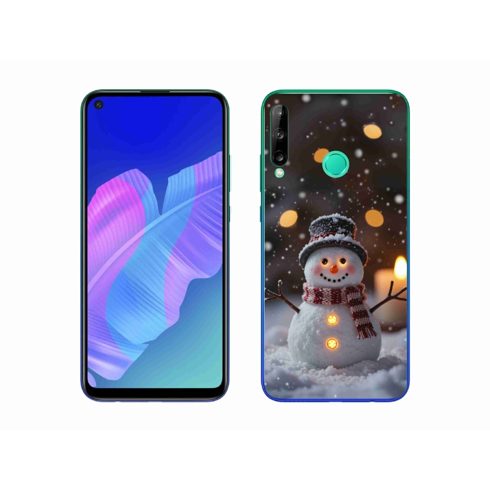 Gelový kryt mmCase na Huawei P40 Lite E - veselý sněhulák