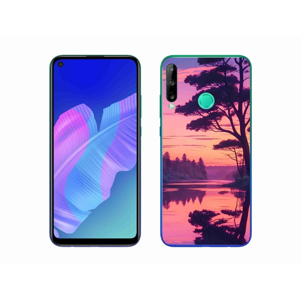 Gelový kryt mmCase na Huawei P40 Lite E - západ slunce nad jezerem
