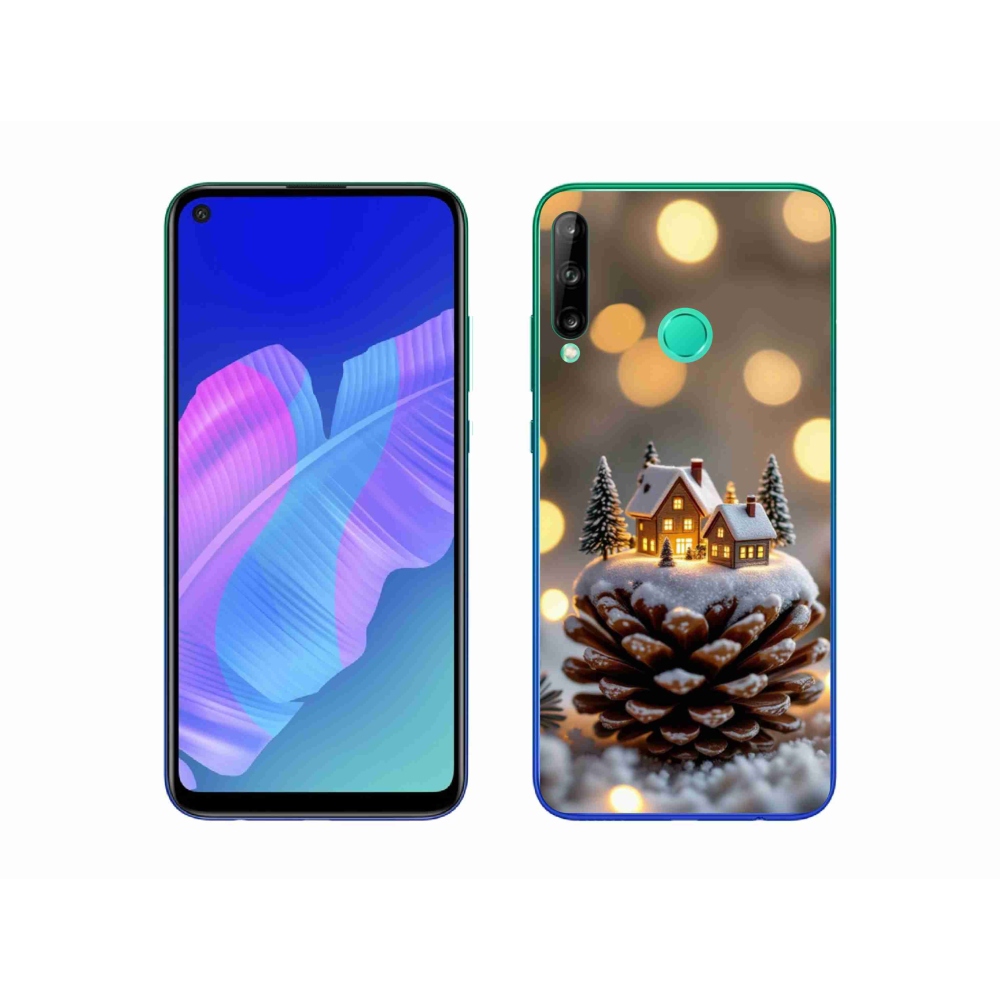 Gelový kryt mmCase na Huawei P40 Lite E - zimní vesnička