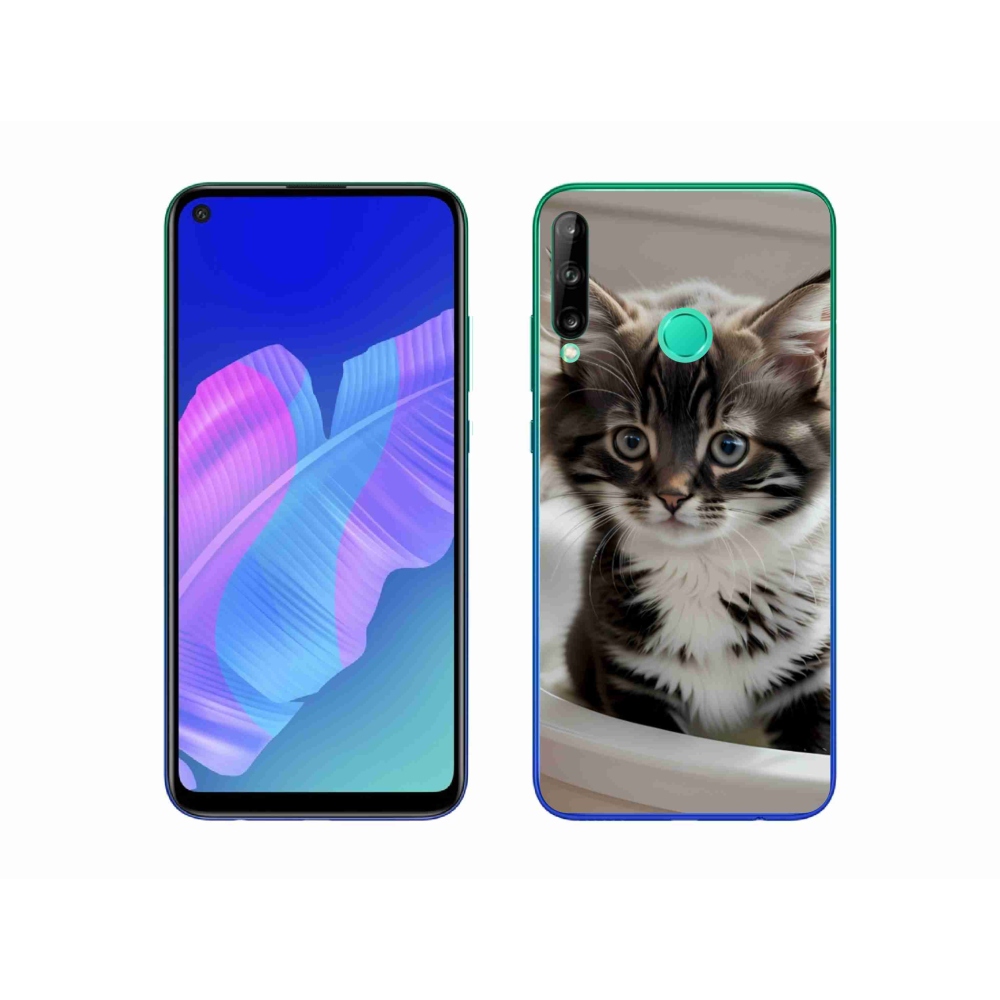 Gelový kryt mmCase na Huawei P40 Lite E - zvědavé kotě