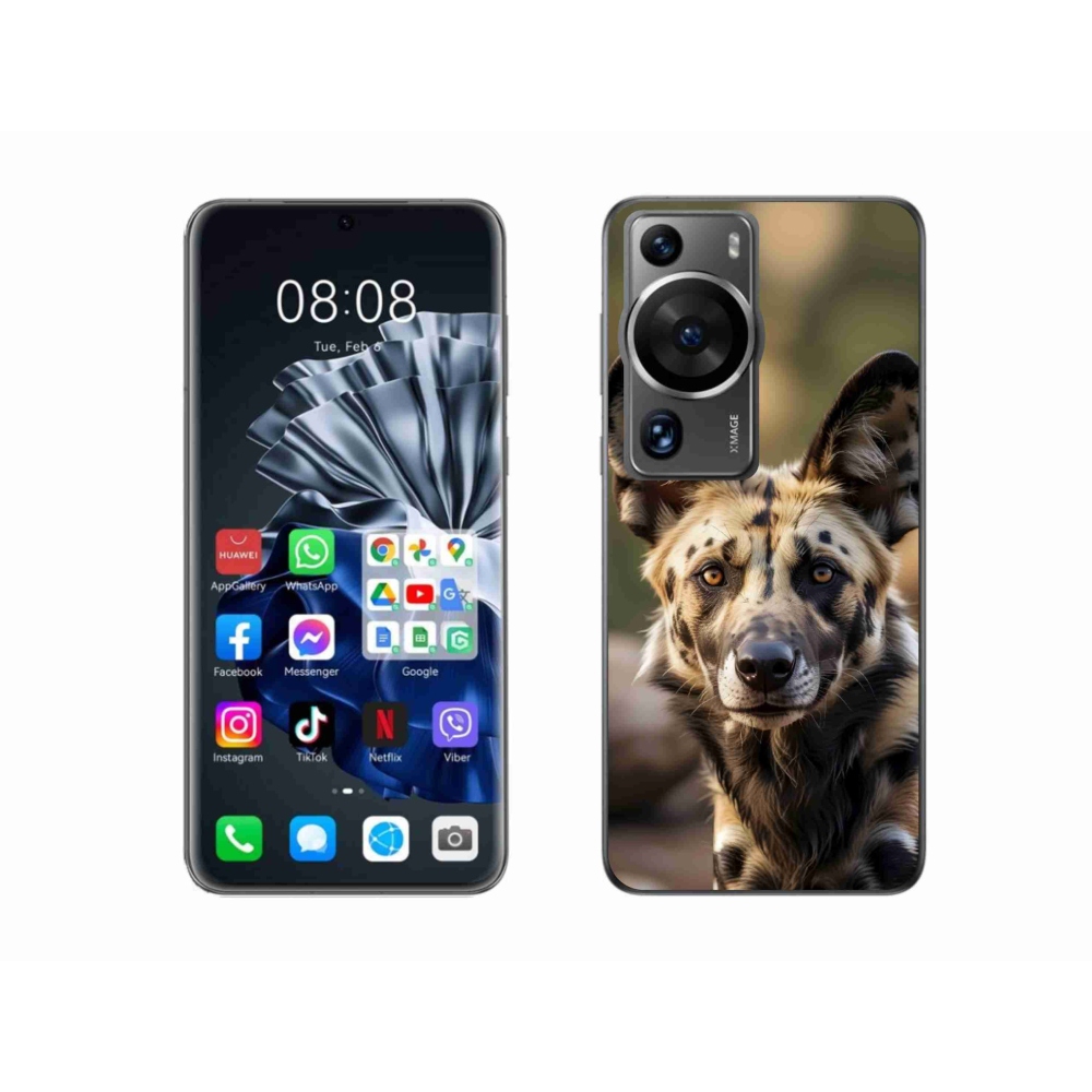 Gelový kryt mmCase na Huawei P60 Pro - africký divoký pes