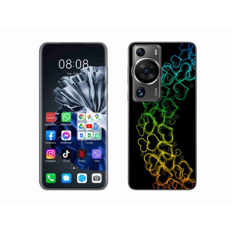 Gelový kryt mmCase na Huawei P60 Pro - barevná srdíčka