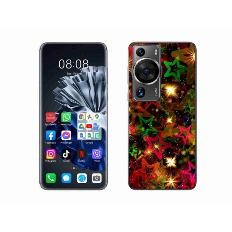 Gelový kryt mmCase na Huawei P60 Pro - barevné hvězdičky