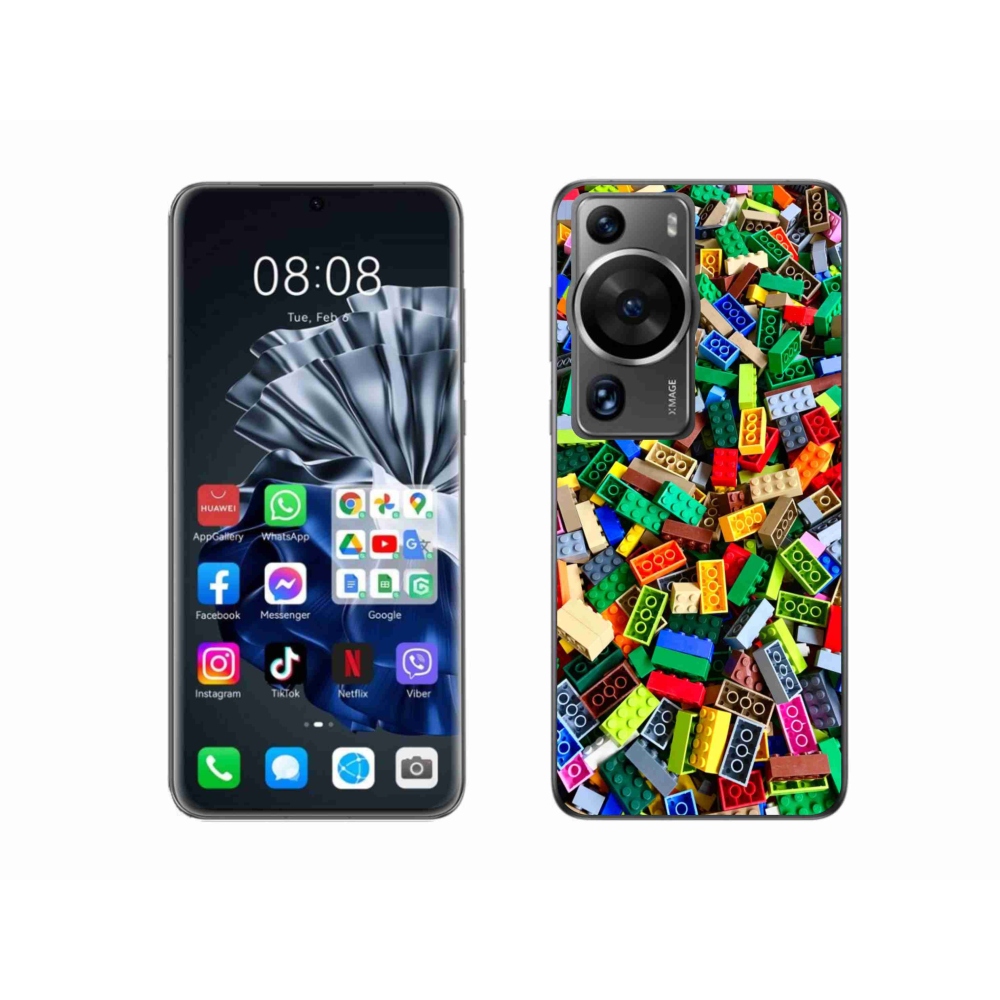 Gelový kryt mmCase na Huawei P60 Pro - barevné stavební kostky