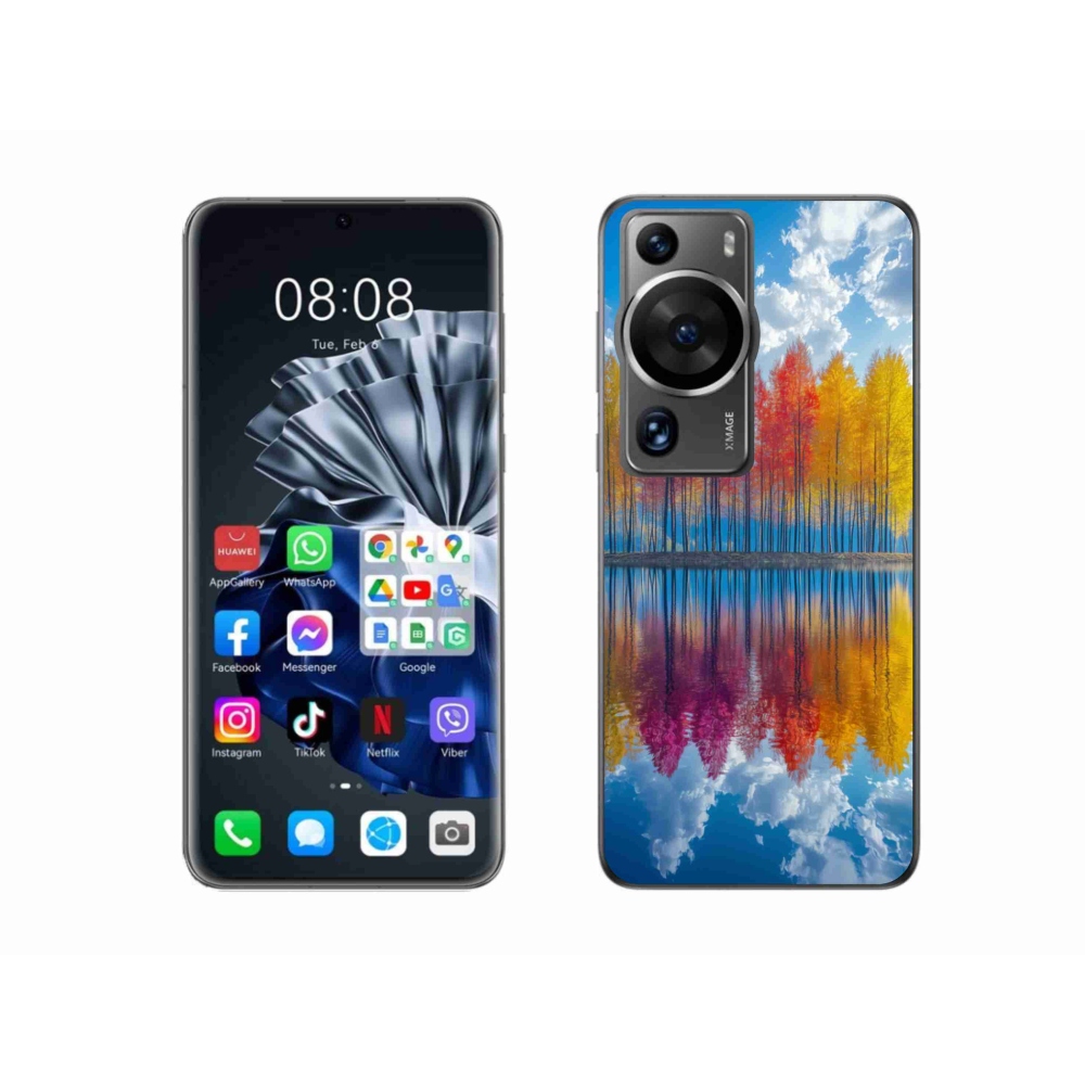Gelový kryt mmCase na Huawei P60 Pro - barevné stromy