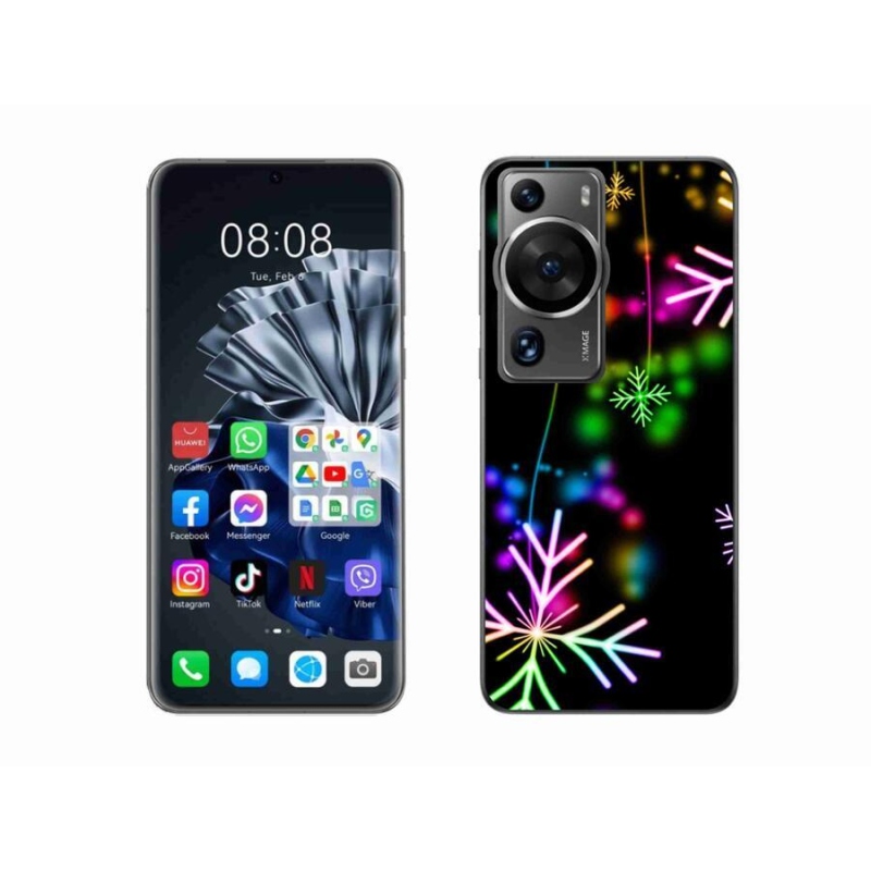 Gelový kryt mmCase na Huawei P60 Pro - barevné vločky