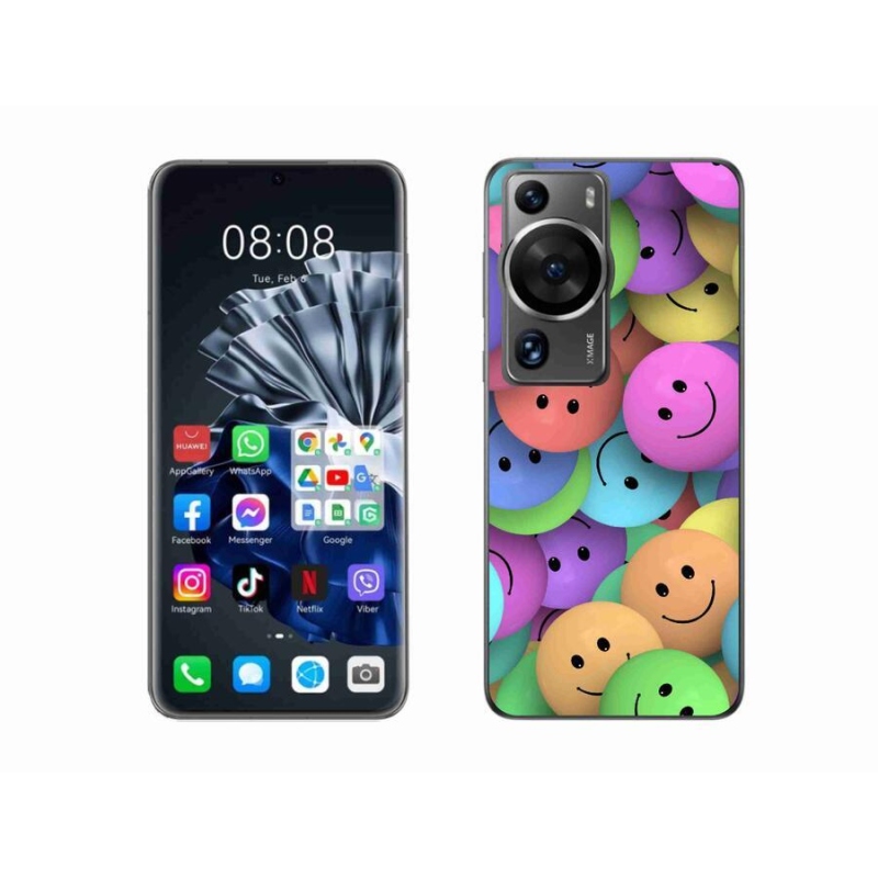 Gelový kryt mmCase na Huawei P60 Pro - barevní smajlíci