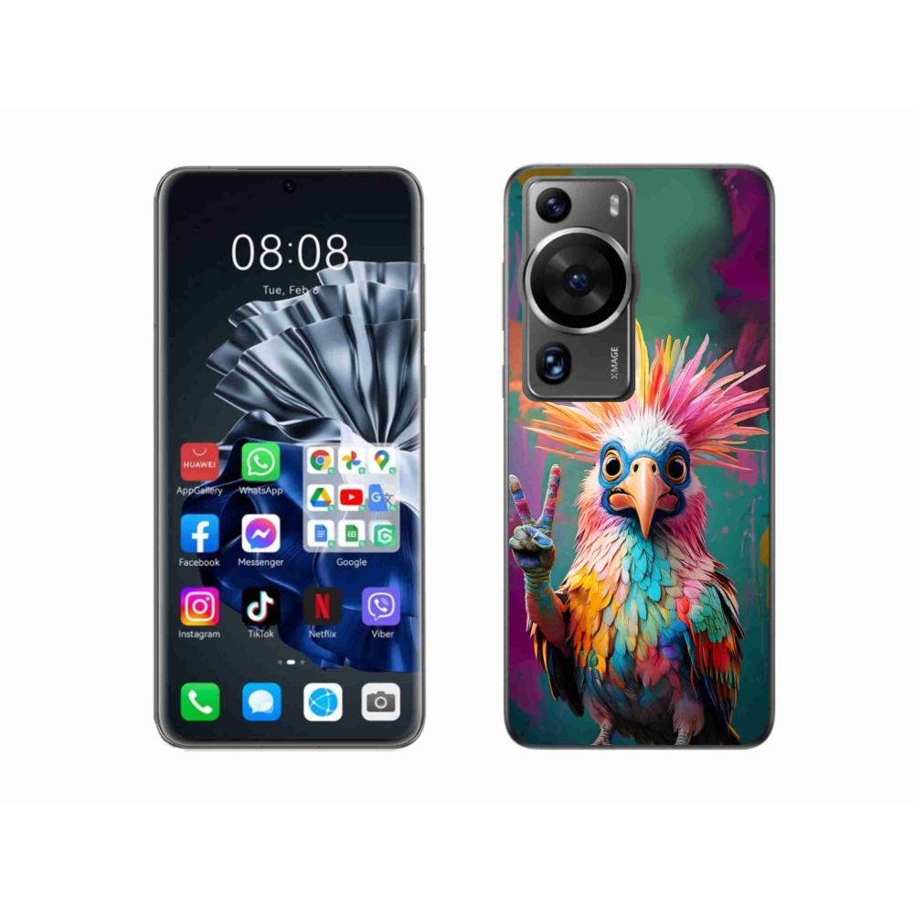 Gelový kryt mmCase na Huawei P60 Pro - barevný rebel