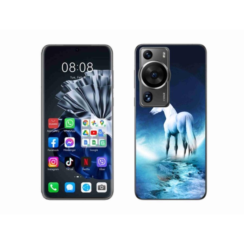 Gelový kryt mmCase na Huawei P60 Pro - bílý jednorožec