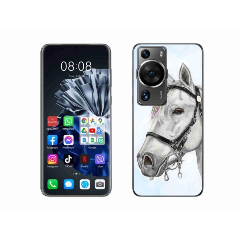 Gelový kryt mmCase na Huawei P60 Pro - bílý kůň 1