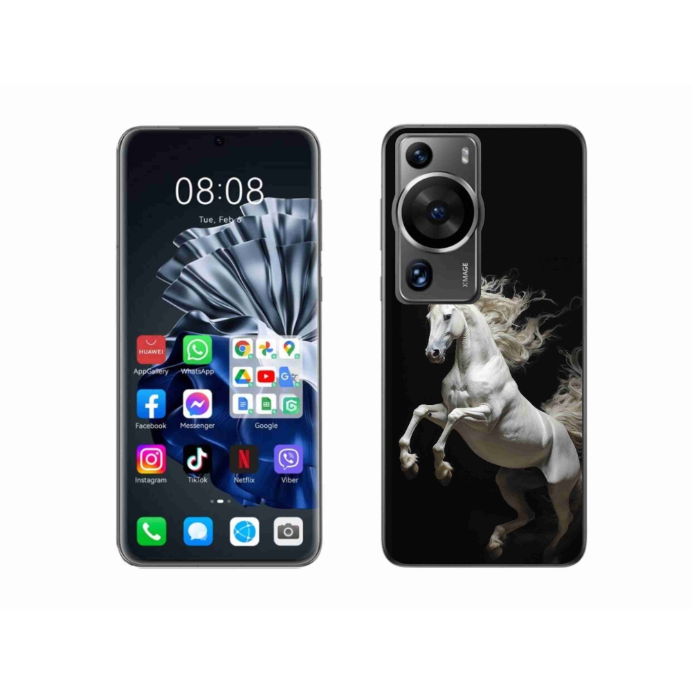 Gelový kryt mmCase na Huawei P60 Pro - bílý kůň 4