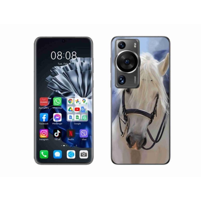 Gelový kryt mmCase na Huawei P60 Pro - bílý kůň