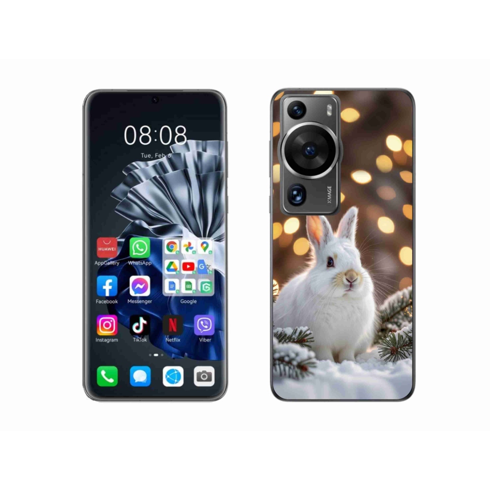 Gelový kryt mmCase na Huawei P60 Pro - bílý zajíc