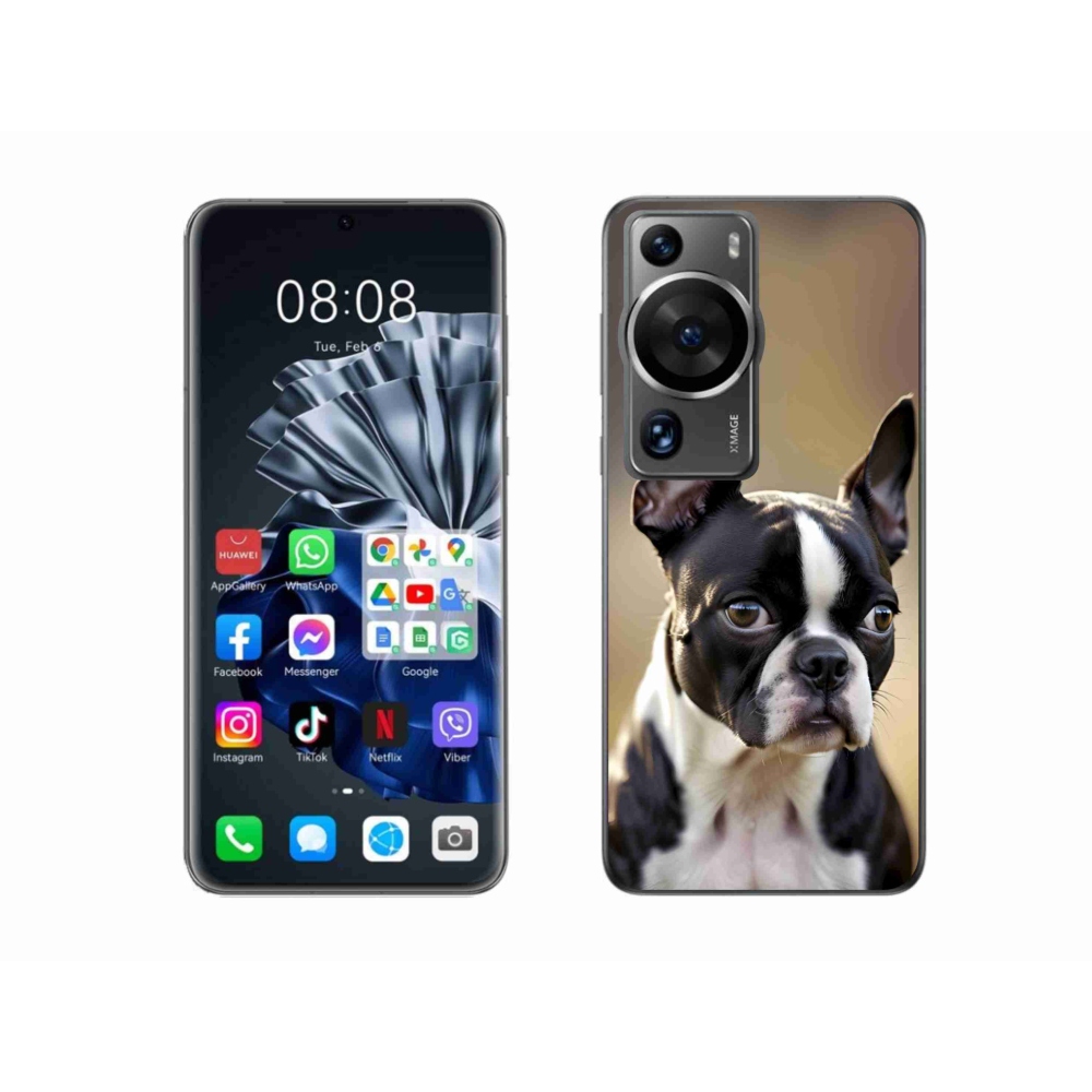 Gelový kryt mmCase na Huawei P60 Pro - bostonský teriér