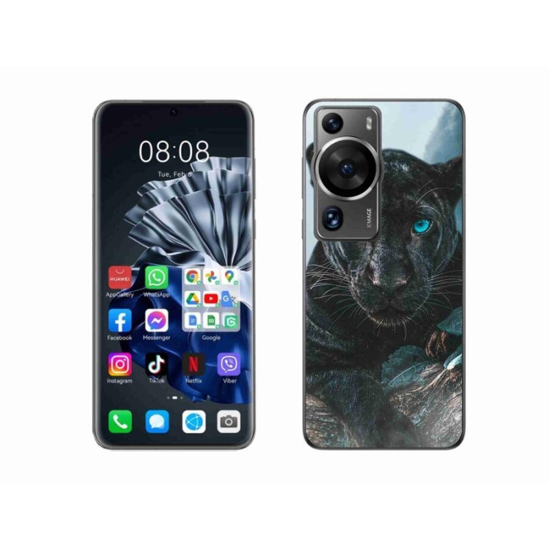 Gelový kryt mmCase na Huawei P60 Pro - černý panter