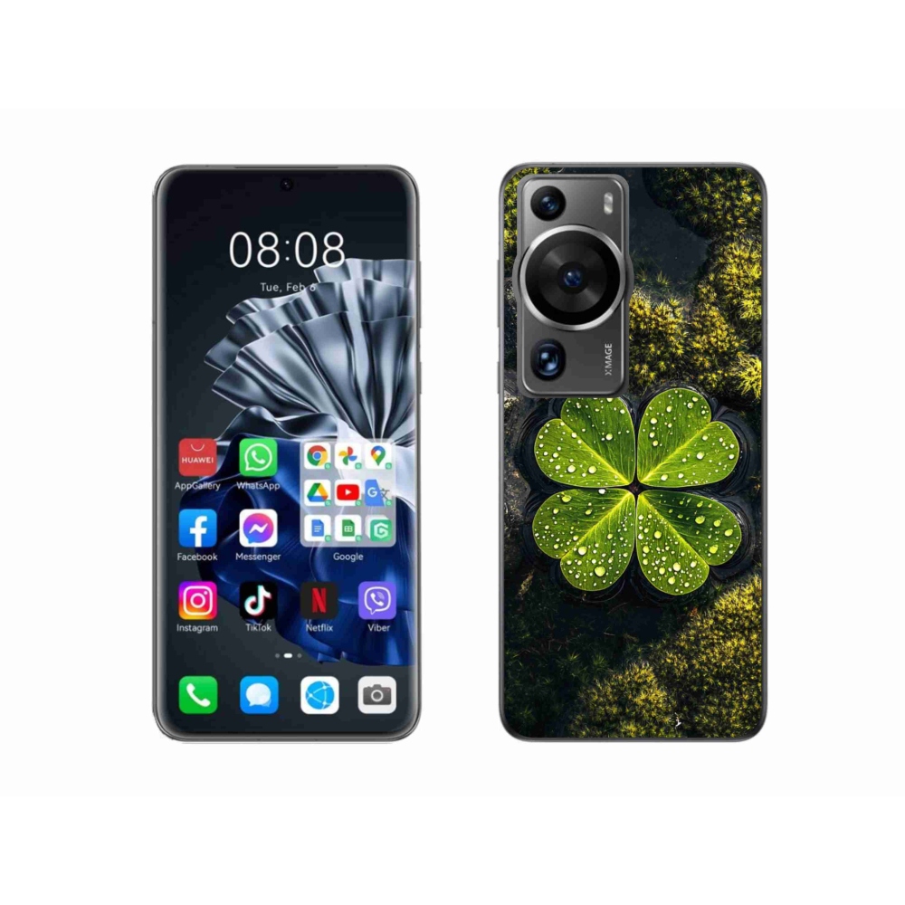 Gelový kryt mmCase na Huawei P60 Pro - čtyřlístek