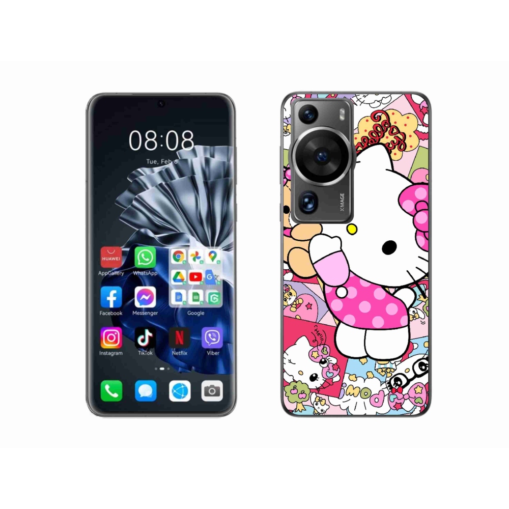 Gelový kryt mmCase na Huawei P60 Pro - cute kitty