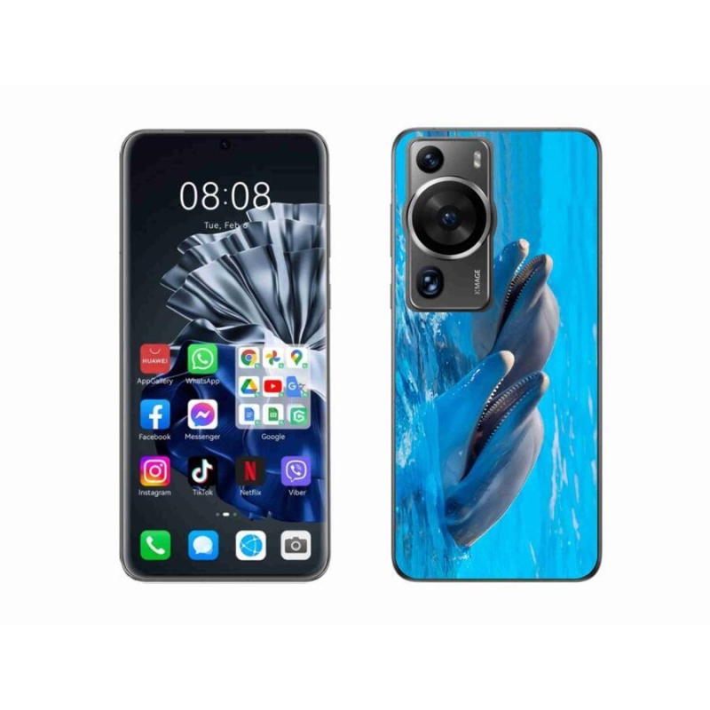 Gelový kryt mmCase na Huawei P60 Pro - delfíni