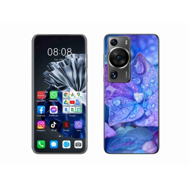Gelový kryt mmCase na Huawei P60 Pro - fialový květ