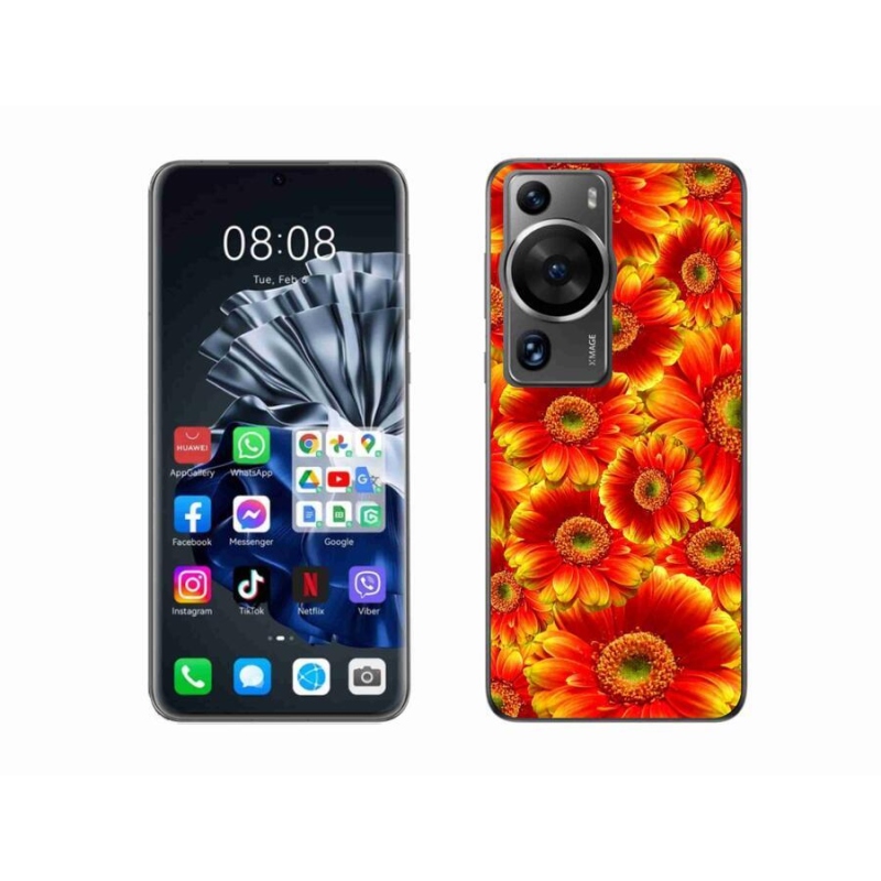 Gelový kryt mmCase na Huawei P60 Pro - gerbera 1